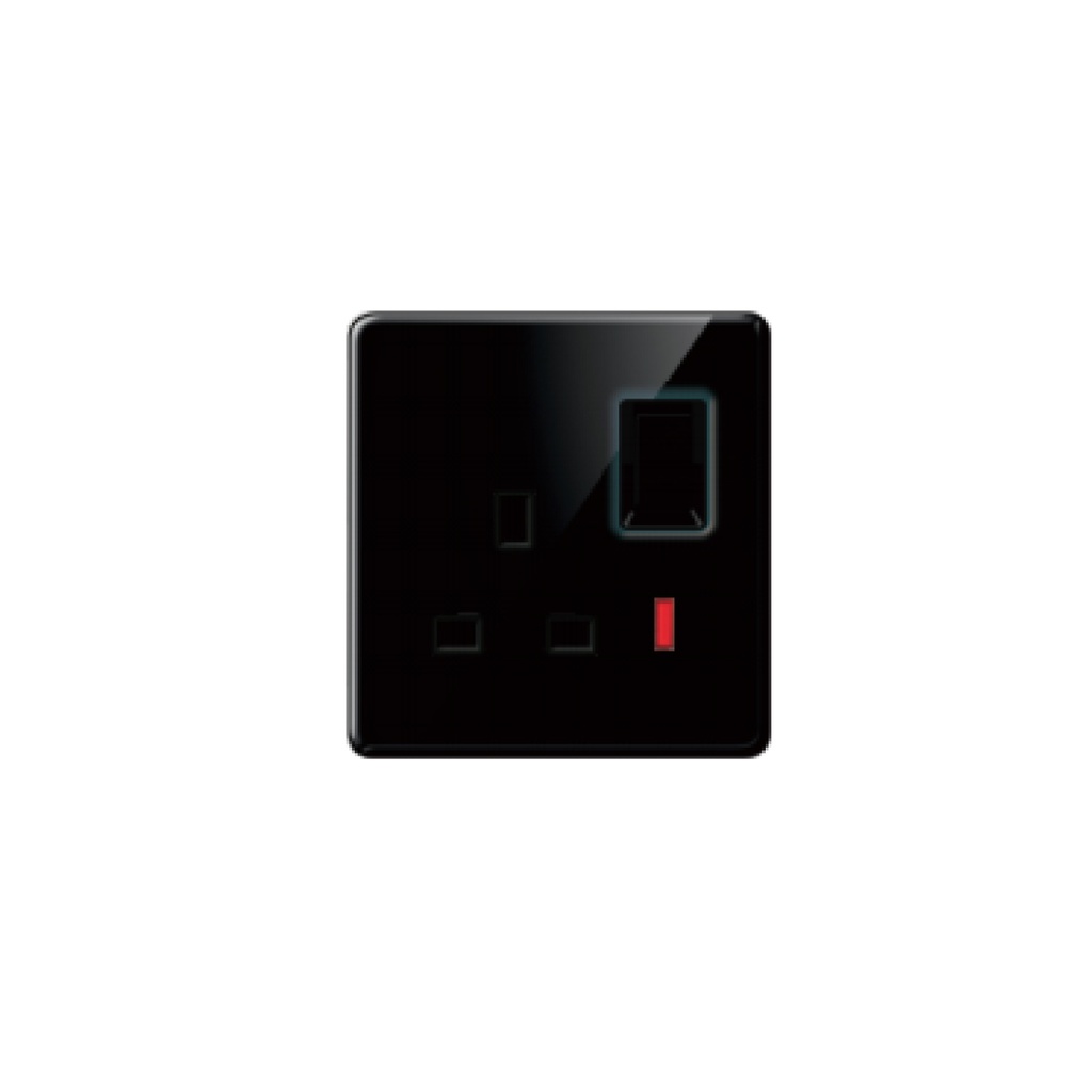 S7.5glass 1gang 13A(grey)